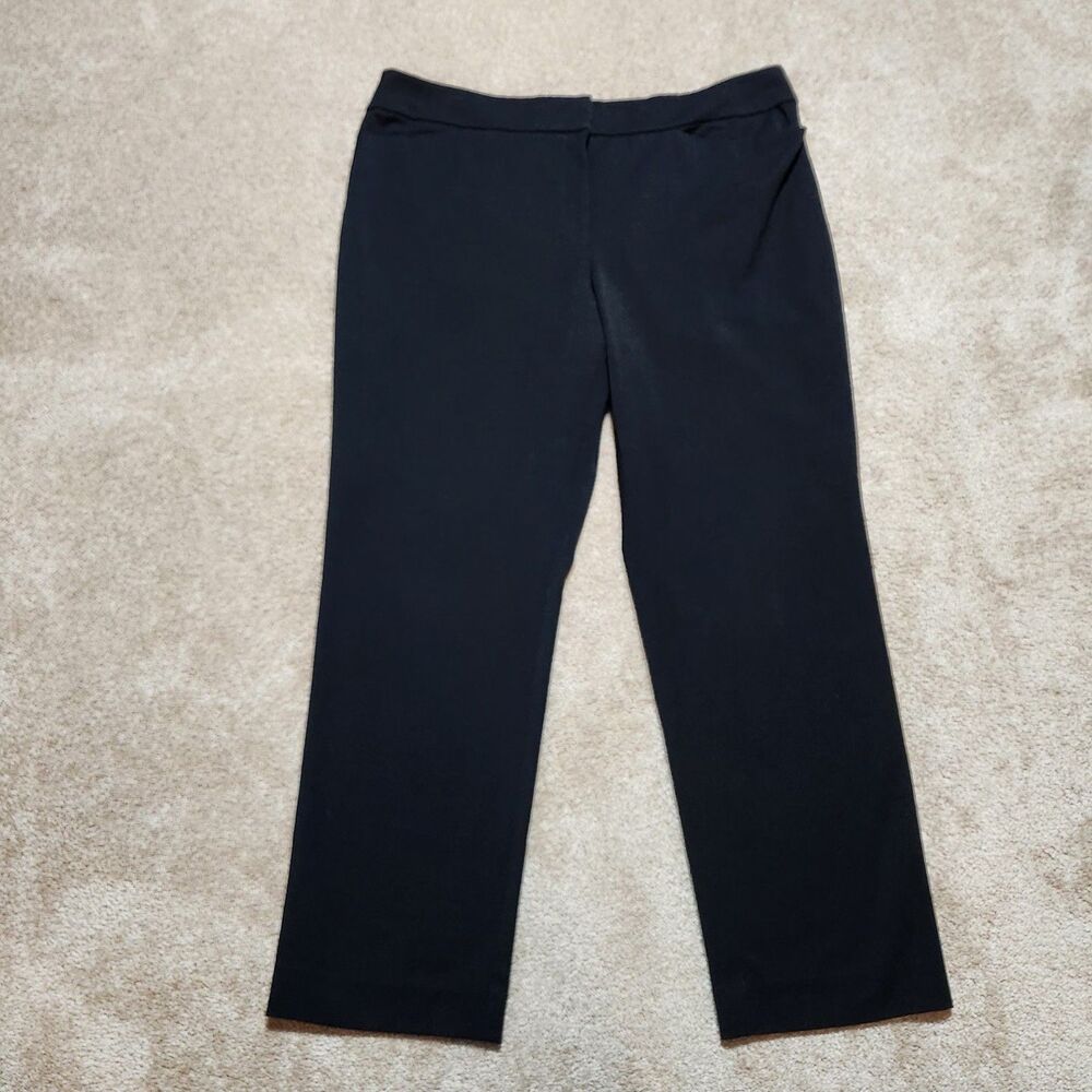 Ann Taylor Dress Pants Women 16 Black High Rise Slim Straight